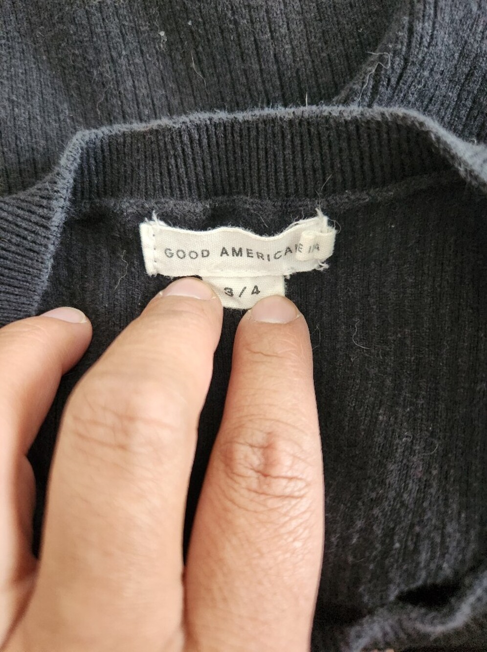 Good American Cut Out Rib Top Size 3/4 - Picture 5 of 8